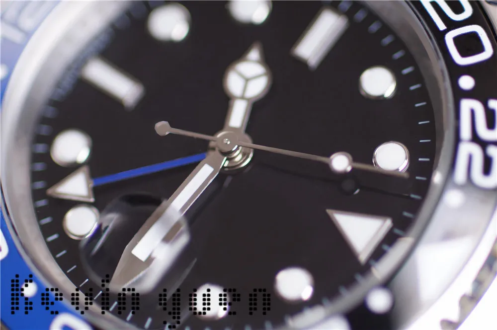 Watches Men Ceramic Bezel Mechanical Blue Black Watch Crown Automatic Sport Self-wind Wristwatches Chrono Chronograph Fashion