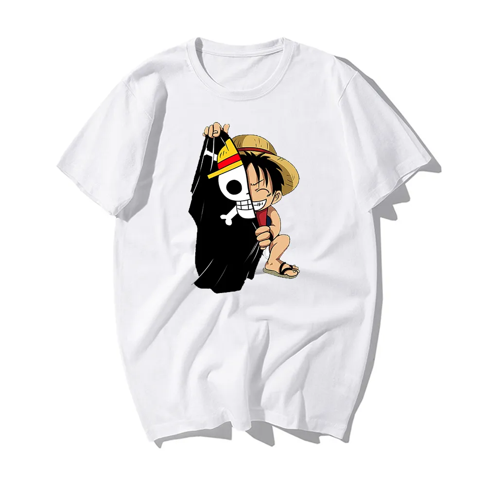 One Piece Luffy T Shirt Casual Tshirt Homme Anime Summer Top Tees Hip Hop Streetwear Man Harajuku T-shirt Men Clothes 2019