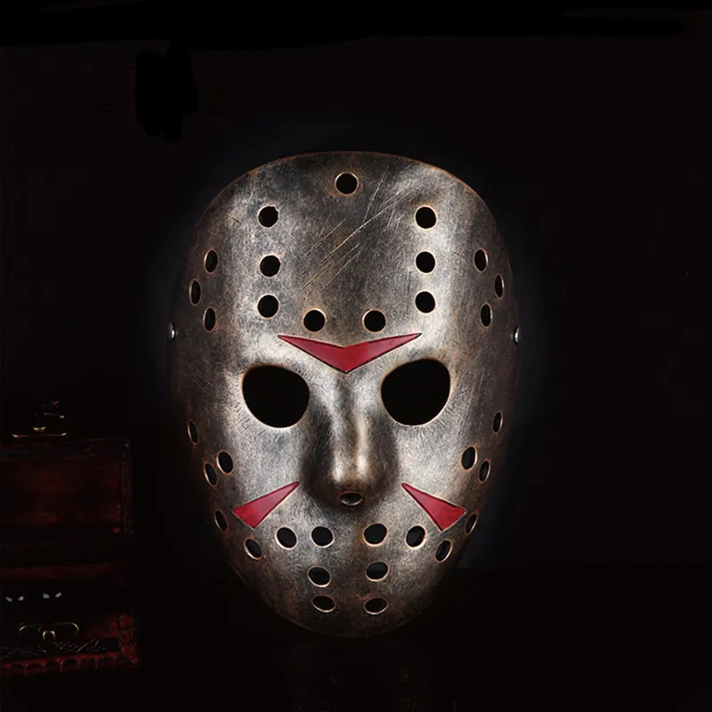 Masque de résine Jason de haute qualité Voorhees Freddy Hockey Masque de fête Halloween Cosplay Masques complets pour accessoires de fête pour adultes Y200103