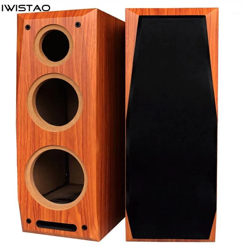 IWISTAO 3 Way Speaker Empty Cabinet Passive Speaker Enclosure Wood