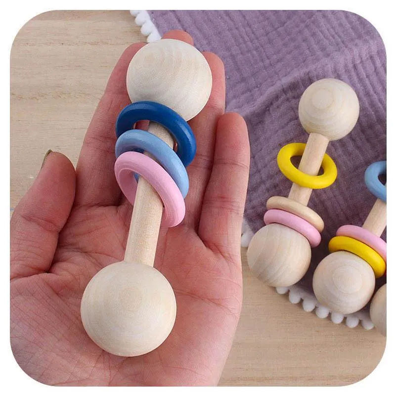 Baby toys Baby Teether Rings Food Grade Beech Wood Baby Teething Newborn teethers Infant Teething Natural teether 