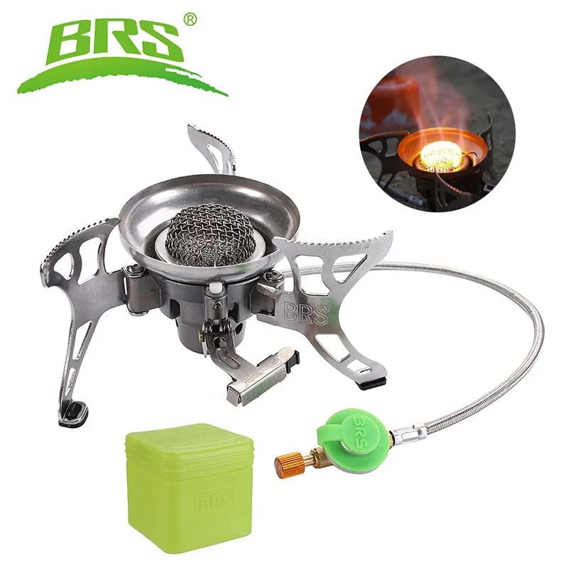 BRS Outdoor Camping Gas Spisar Ultralight Vandring Split Collapsible Mini Burners Portable Picnic Köksartiklar BRS-15