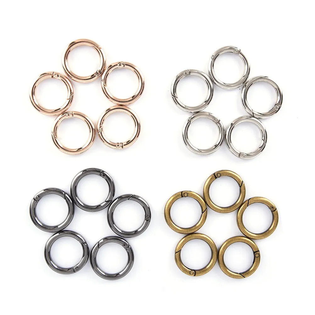Metal O Ring Openable Clap For Bags Handbag DIY Snap Clasp Claps