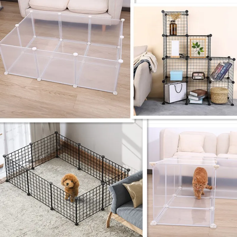 Dog Fences Pet Playpen DIY Animal Cat Crate Cave Multi-functional Sleeping Playing Kennel rabbits guinea pig Cage LJ201201