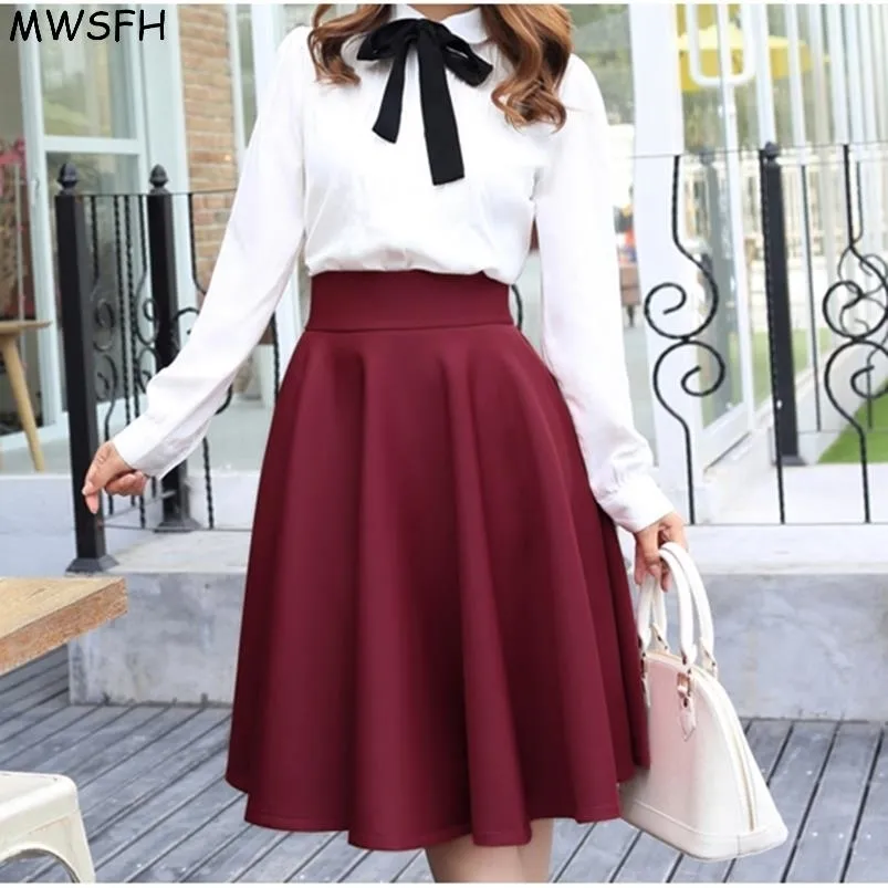 In The Autumn Winter Grown Place Umbrella Skirt Retro Waisted Body Skirt New Europe And The Code Word Pleated Skirt For Female T200319 In The Autumn Winter Grown Place Umbrella Skirt Retro Waisted Body Skirt New Europe And The Code Word Pleated Skirt For Female T200319