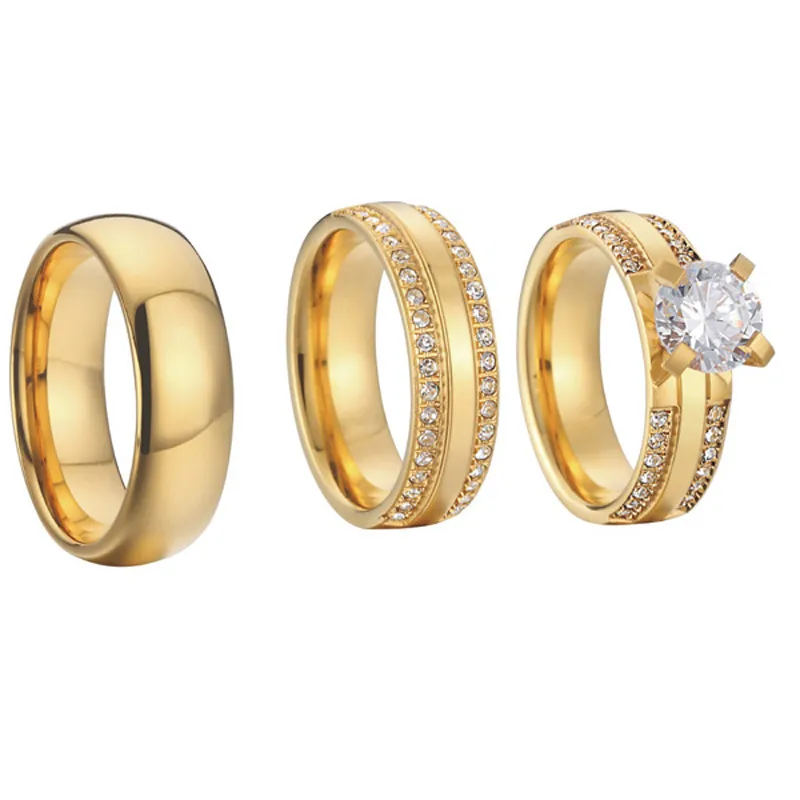Men and women wedding ring set deals