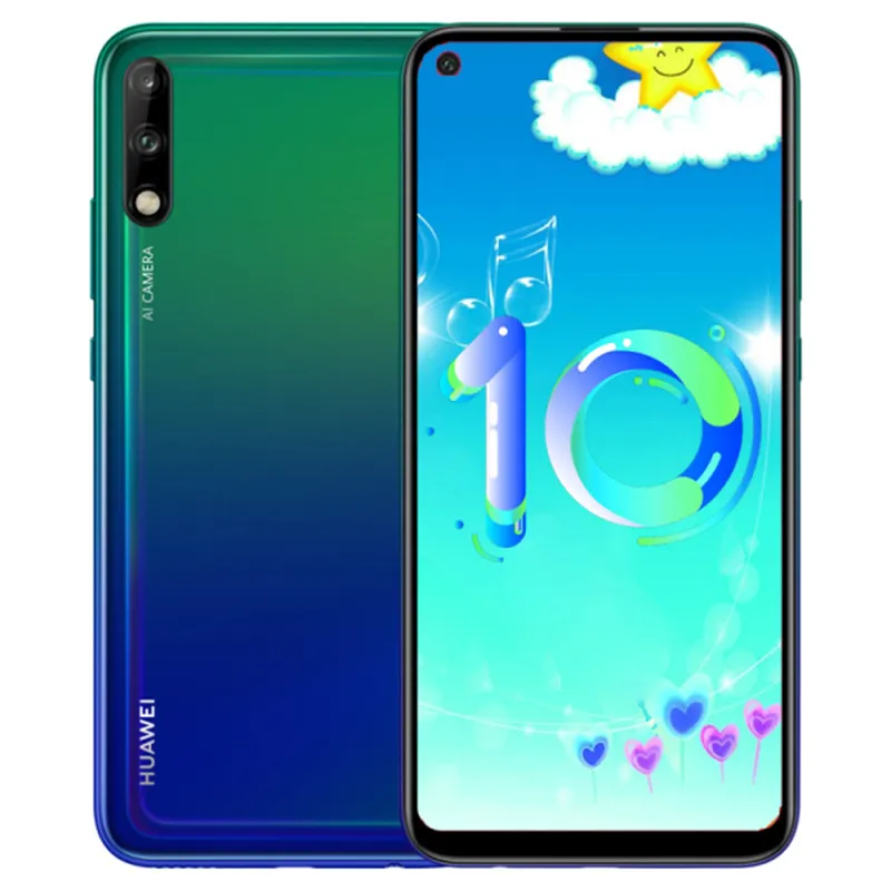 Original Huawe 즐기기 10 4G LTE 휴대 전화 6GB RAM 64GB 128GB ROM Kirin 710F Octa Core Android 6.39 "전체 화면 48.0MP 얼굴 ID 4000mAh 스마트 휴대 전화