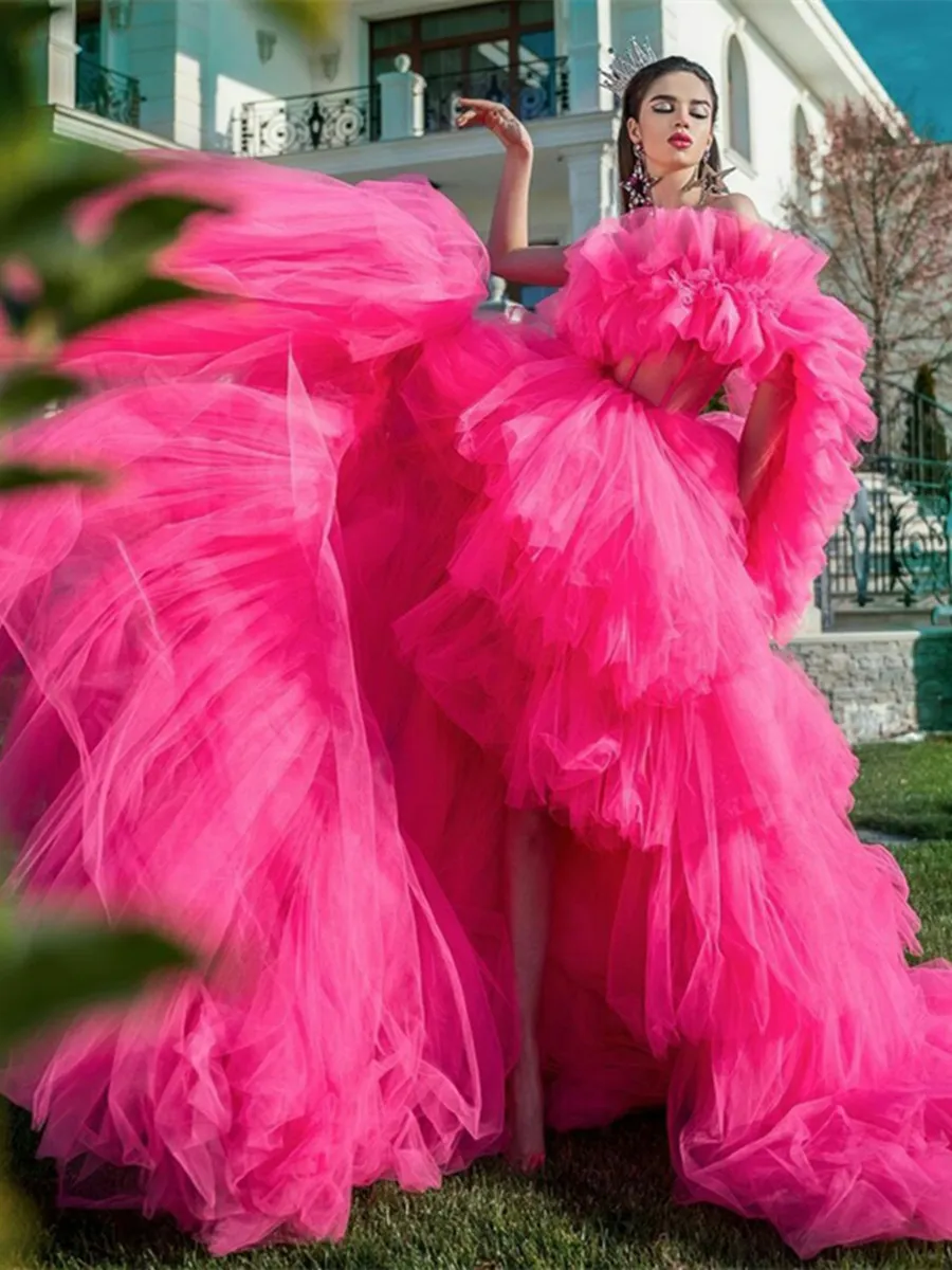 2021 Emerald Rose Pink Tiered Evening Gown With Long... From Newdeve, $85.43 | DHgate.Com 2021 Emerald Rose Pink Tiered Evening Gown With Long... From Newdeve, $85.43 | DHgate.Com