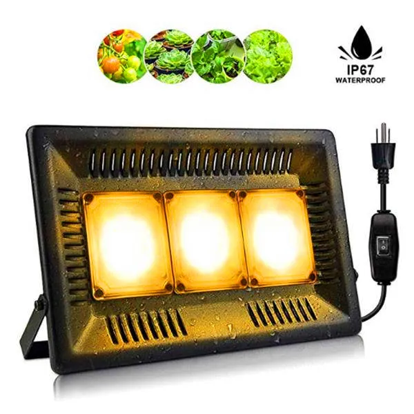 Bästsäljare 450W Square Full Spectrum LED Grow Light Black High Efficiency Cob Technology Vattentät Växlampor CE FCC RoHS