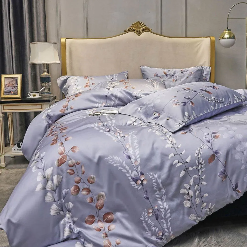 Svetanya Silkly Egyptian Cotton Bedding Linens Printed Sheet Pillowcase Duvet Cover king queen Europe double size T200706