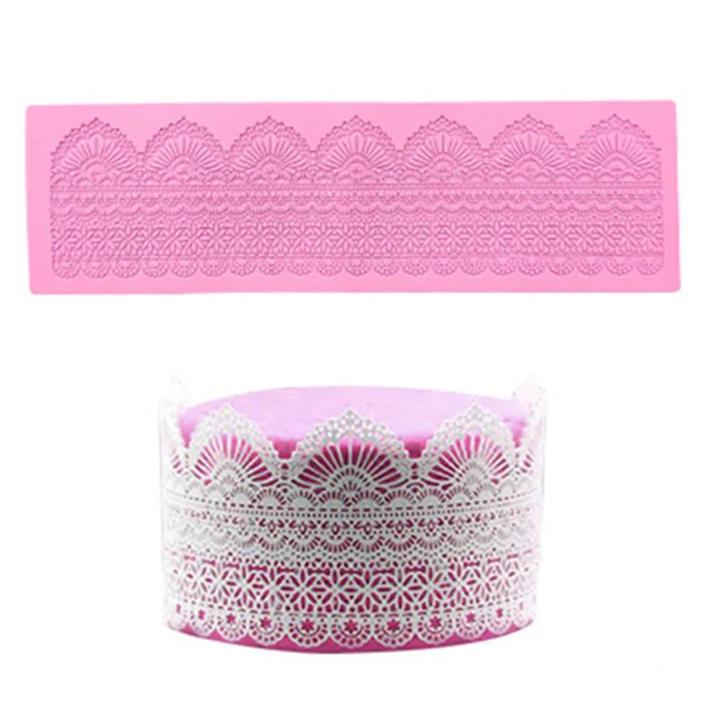 Silicone Lace Flower Cake Mold Tool Fondant Icing Mat Pastry Baking Decoration