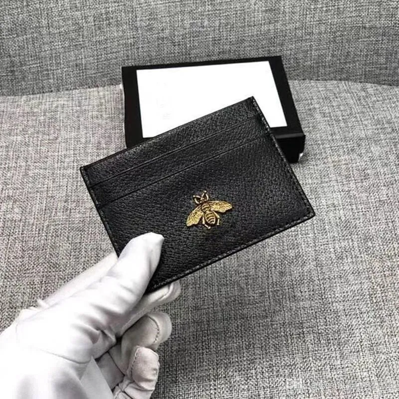 Men's Genuine Cowhide Leather Purse Fashion Slim Coin Bag Business Bank ID Credit Card Holder Black Wallet Holder Money Pocket 2019 New