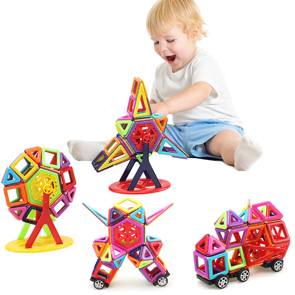 Magnetic Tiles Building Blocks Educational Construction Tiles Set Toys For Kids