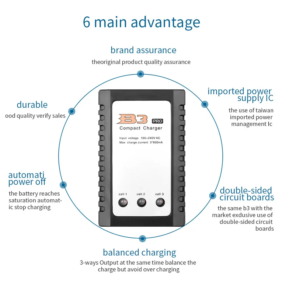 Caricabatteria Bilanciante Lipo IMaxRC Caricabatterie Bilanciante IMaxRC B3 Pro Per Batterie LiPo 2S E 3S - Spina USA, Per Elicotteri E Modelli RC Caricabatteria Lipo IMaxRC B3 Pro - Foto 12