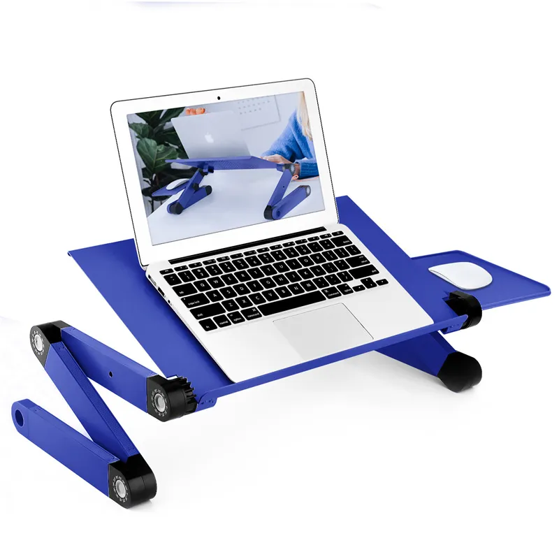 US stock Adjustable pads Height Laptop Desk Stand for Bed Portable Lap Foldable Table Workstation Notebook RiserErgonomic Computer Tray Reading Holder Tray