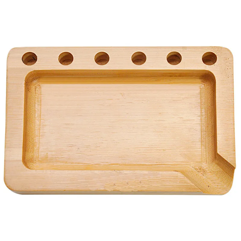 Ultimo portasigarette in legno di bambù naturale portatile preroll rotolo di scorrimento portasigarette supporto per foro base base per smerigliatrice per tabacco a base di erbe secche DHL