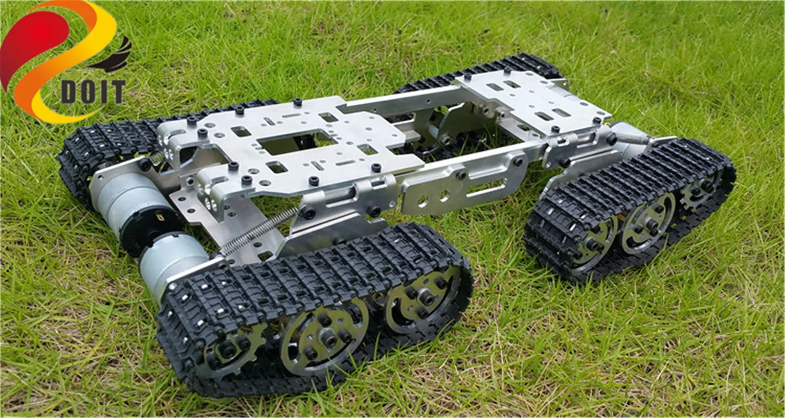 SZDOIT 4WD Smart Robot Tank Car Chassis Kit Heavy