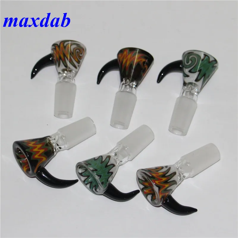 Glass Slides Bowl Pieces Bongs Bowls Funnel Rig hookah Accessories Quartz Nails 18mm 14mm Male Female Heady Smoking Water pipes dab rigs Bong Slide