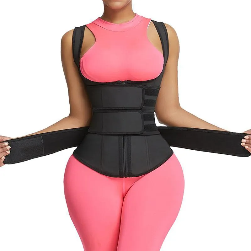 Women's Shapers YAGIMI Body Neoprene Waist Trainer 3 Strap Fajas Colombianas Slimming Trimmer Fitness Corset Workout Modelling Shapewear