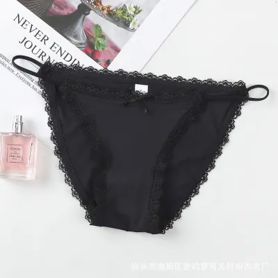 Womens Low Waist Lace Bikini With String Ice Silk Seamless Thong Tanga  Simple And Sexy Lace Panties From Jacky0817, $2.79