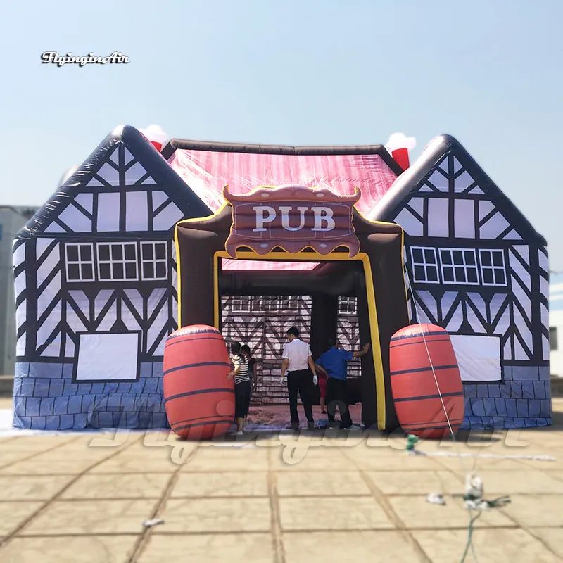 Nowy Smart Inflatable Pub House 8M Giant Party Bar Namiot Blow Up Public House na Wydarzenia klubowe i rodzinne