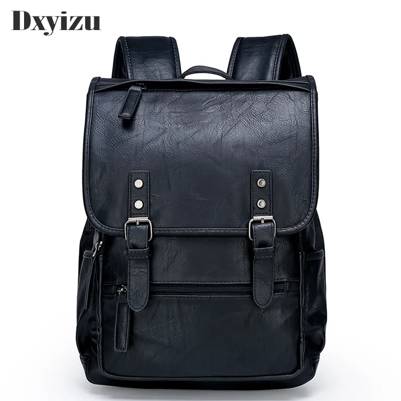Mode män casual ryggsäck resa skolbag man stor kapacitet tonåring lyxig väska mochila äkta läder laptop backpacks 201118