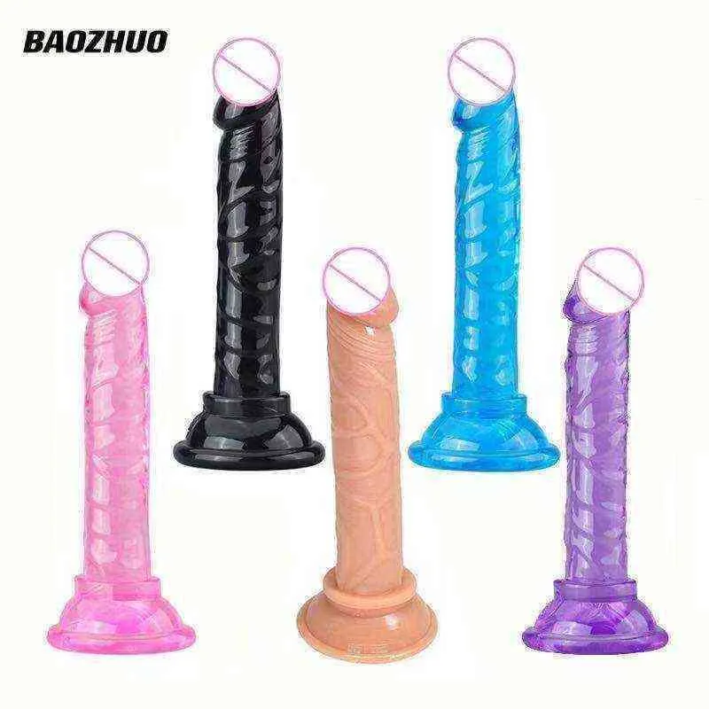 Nxy Sex Products Dildos g Spot Orgasm Toys for Women Enormous Dildo Erotic Soft Anal Butt Plug Realistic Penis Strong Suction Thick Adults 1227