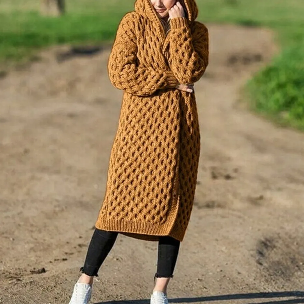 Warm hooded cardigan cheap