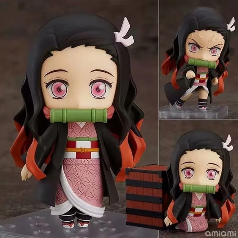 Kimetsu no Yaiba Nezuko Action Figure 1194 Modell Toy Anime Demon Slayer Nezuko Figurine Söta Leksaker 100mm Q1123