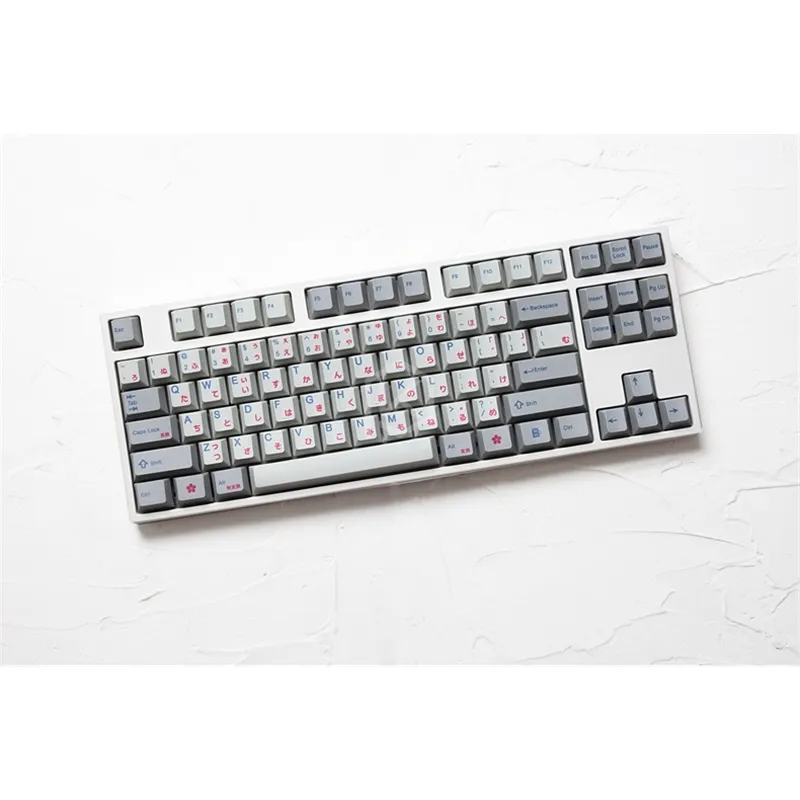 kprepublic 139 Japanese root Japan blue cyan font language Cherry profile Dye Sub Keycap PBT for 87 104 LJ2009252595