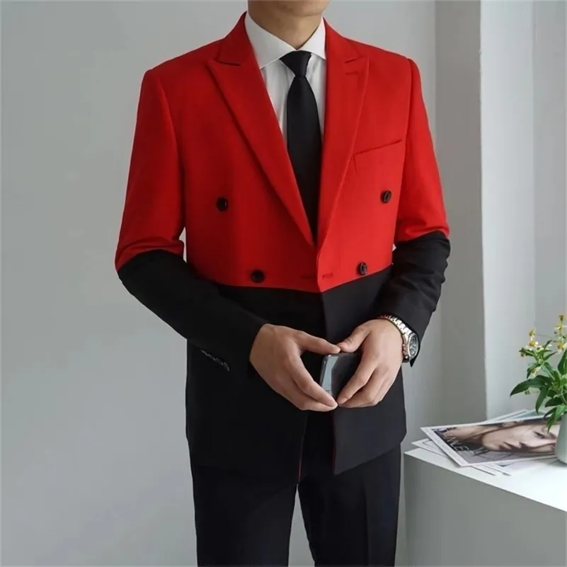 Red double breasted blazer mens hotsell