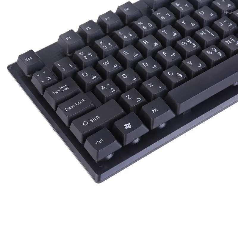 Tastaturen 2021 Arabisch/Englisch Silent Keyboard Wasserdicht Office für Windows-Computer1