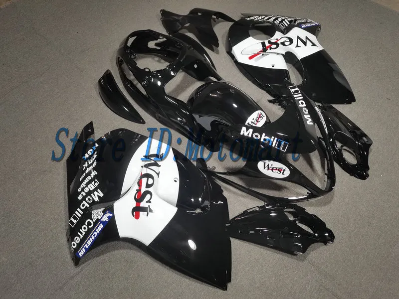 Injection For SUZUKI GSXR1300 08 15 GSXR 1300 Hayabusa GSXR-1300 2008 2009 2010 2011 2012 2013 2014 2015 Fairing GX02 Black white