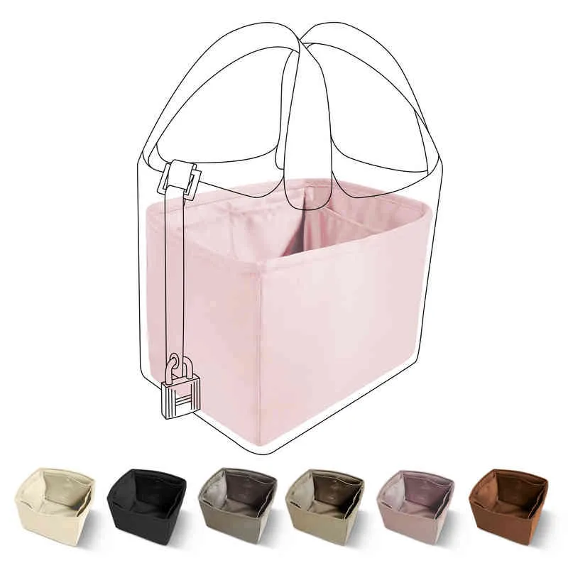 Nxy Cosmetic Bags Bags Dgaz Counre Conse Организатор Сатин Толстые подходит H PC PIC Otin 18 22 Silk Luxury Sumbag Tote в сумке формирования женщин 220303