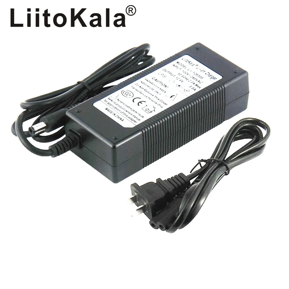 Liitokala 3S 12.6V Strömförsörjning Lithium Batteri Li-Ion Batteriter Laddare AC 100-240V Converter Adapter