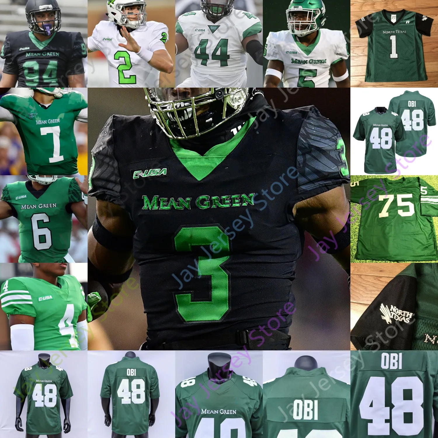 North Texas UNT Maglia da calcio verde media NCAA College Jyaire Shorter Cedrick Hardman Jason Bean Aune Adaway III Greg White Simpson Davis