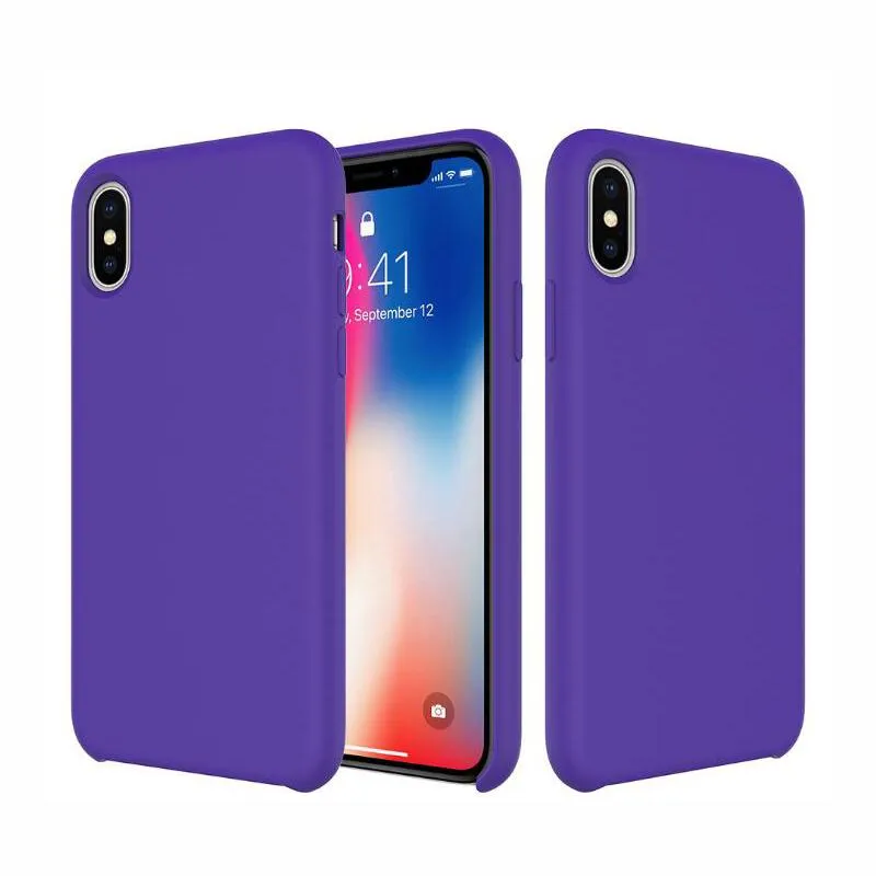 Pour iP XS Max XS XR X Antichoc Mode Ultra Mince Doux Silicone Téléphone Couverture Arrière Cas