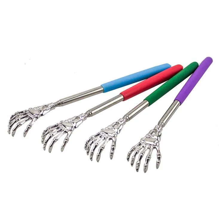 Household Sundries Telescopic Extendable Anti Itch Claw Scratching Massager Massage Tools Portable Adjustable Back Scratcher Stainless Steel SN3033