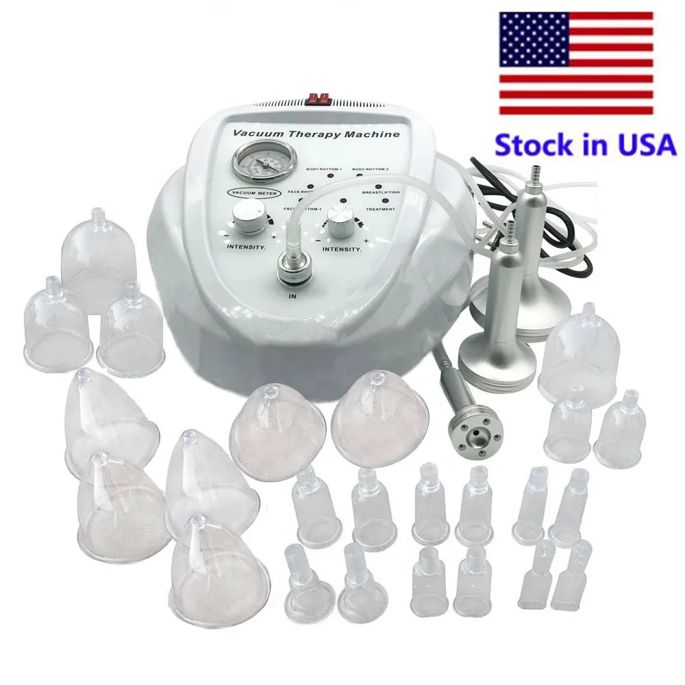 Stock aux États-Unis Nouvelle annonce Buste Enhancer Massage sous vide Thérapie Agrandissement Pompe De Levage Soins Du Sein Masseur Tasse Corps Façonnage Machine De Beauté