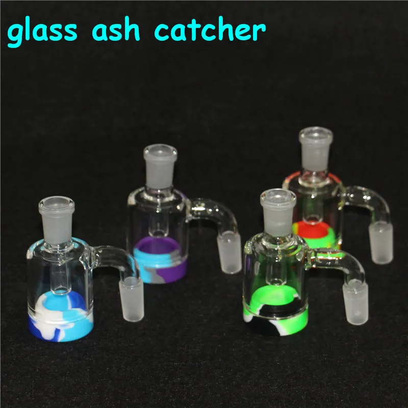 hookahs Glass Ash catcher for bongs 90 & 45 degrees 14mm 18mm matrix perc bubbler Bong Oil rig