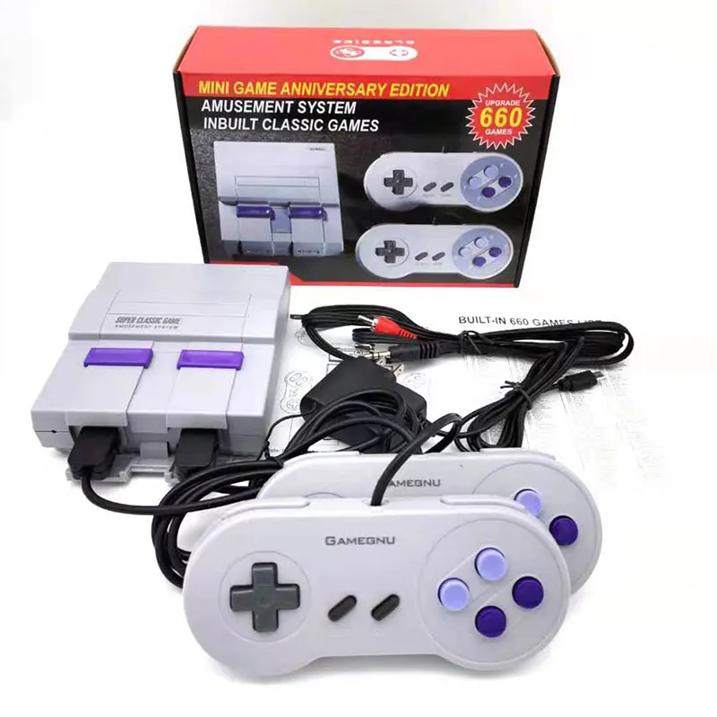 2021 Il più nuovo sistema di intrattenimento per console di gioco portatile Super Classic SFC TV per 660 SFC NES SNES Console di gioco Drop Shipping DHL gratuito