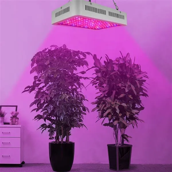 600W Dual Chips 380-730nm Full Light Spectrum LED Plant Growth Lamp White premium material Grow Lights