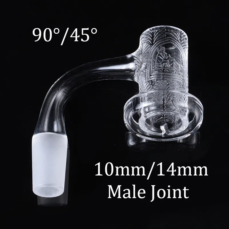 Estilo de estampas vulcânicas Acessórios para fumar Sem costura Totalmente soldada Quartz Banger 14mm 10mm Masculino Joint Bangers Para Dab Rigs Banger Nais