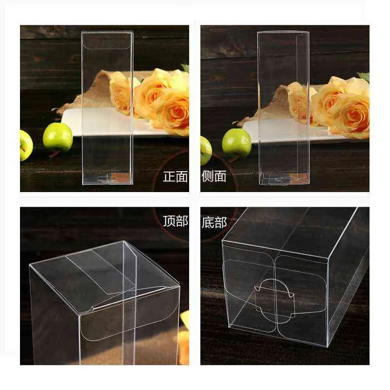 66H cm Transparent Waterproof Clear PVC Display Boxes Gifts Crafts Packing Plastic Box For Flower FoodToysSnackWineFruit Party (2)