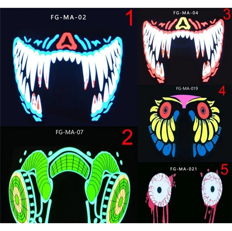 1 pz Fashion Cool Led Luminoso Lampeggiante Mezza Maschera Maschere per eventi per feste Light Up Dance jllBhP yummy_shop