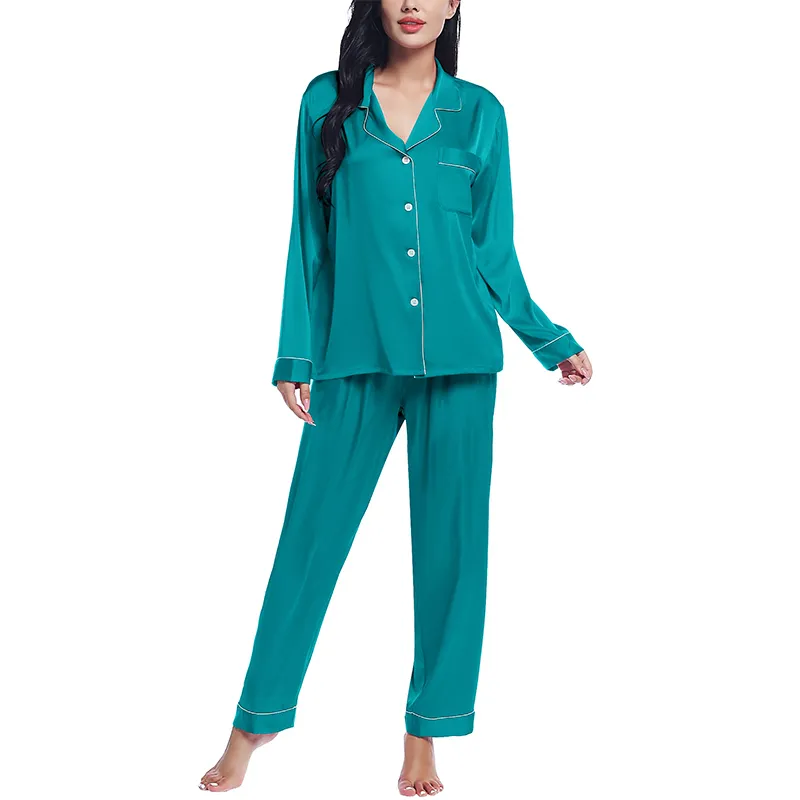 Joyaria Womens Button Down Pajama Sets Long Sleeve Pj Pants Set
