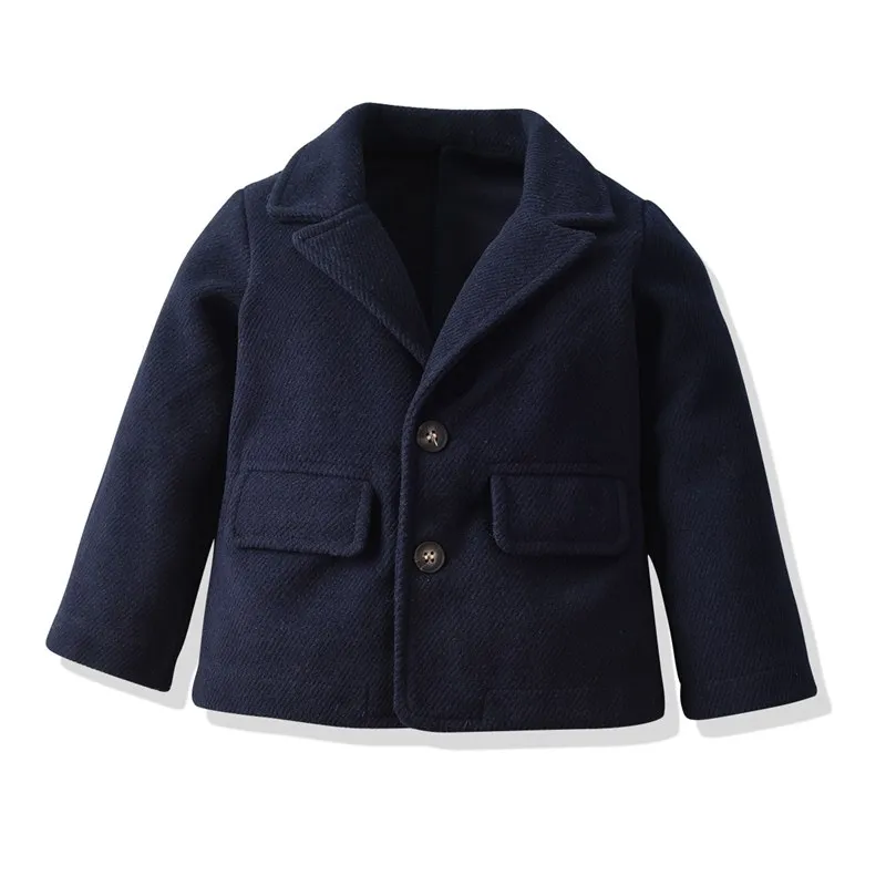 Nieuwe jongens explosieve modellen vest jas herfst jongen baby jas marineblauwe jongens pak jas solide jas 3-8t