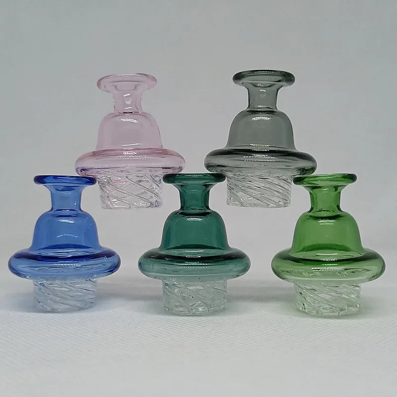 DHL Insert OD 32mm Smoking Glass Carb Cap Bubble Dome Spinning For Quartz Thermal Banger Bong Oil Rigs Tool