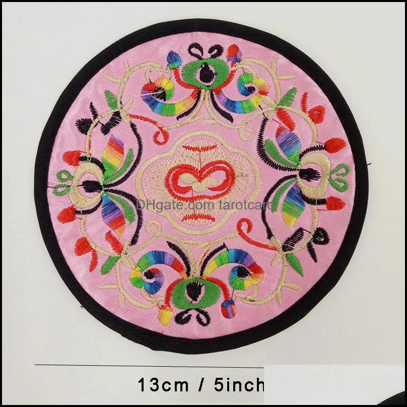 Embroidery Cloth Round Coaster Table Placemats Floral Print Coffee Mug Pads Cup Heat Resistant Non Slip Table Mats Coaster Portavasos