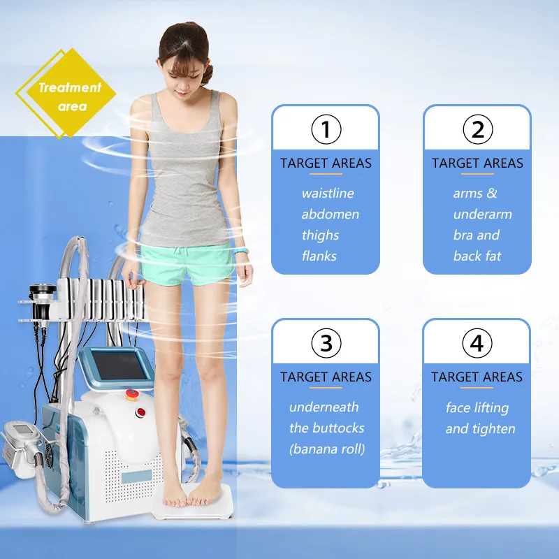 Video training cryolipolysis slimming machine on sale fat loss cavitation vacuum equipment for beauty salon use